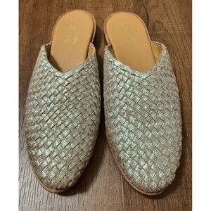 Seychelles Mules Shoes Places to Go Flats Metallic Gold Size 6.5 Excellent